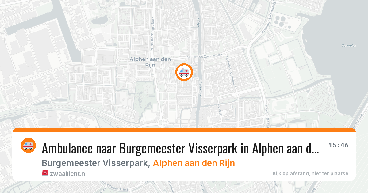 Ambulance naar Burgemeester Visserpark in Alphen aan den Rijn — 25 jul 2026