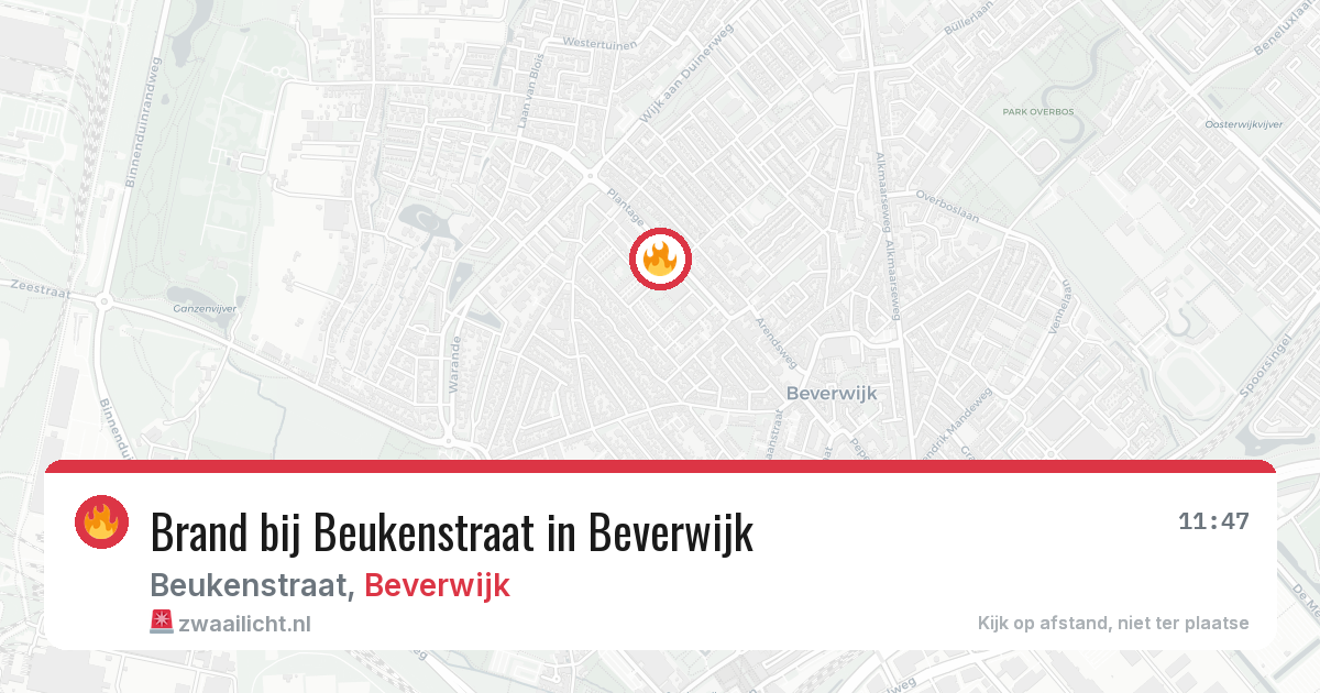 Brand bij Beukenstraat in Beverwijk — 19 mei 2026