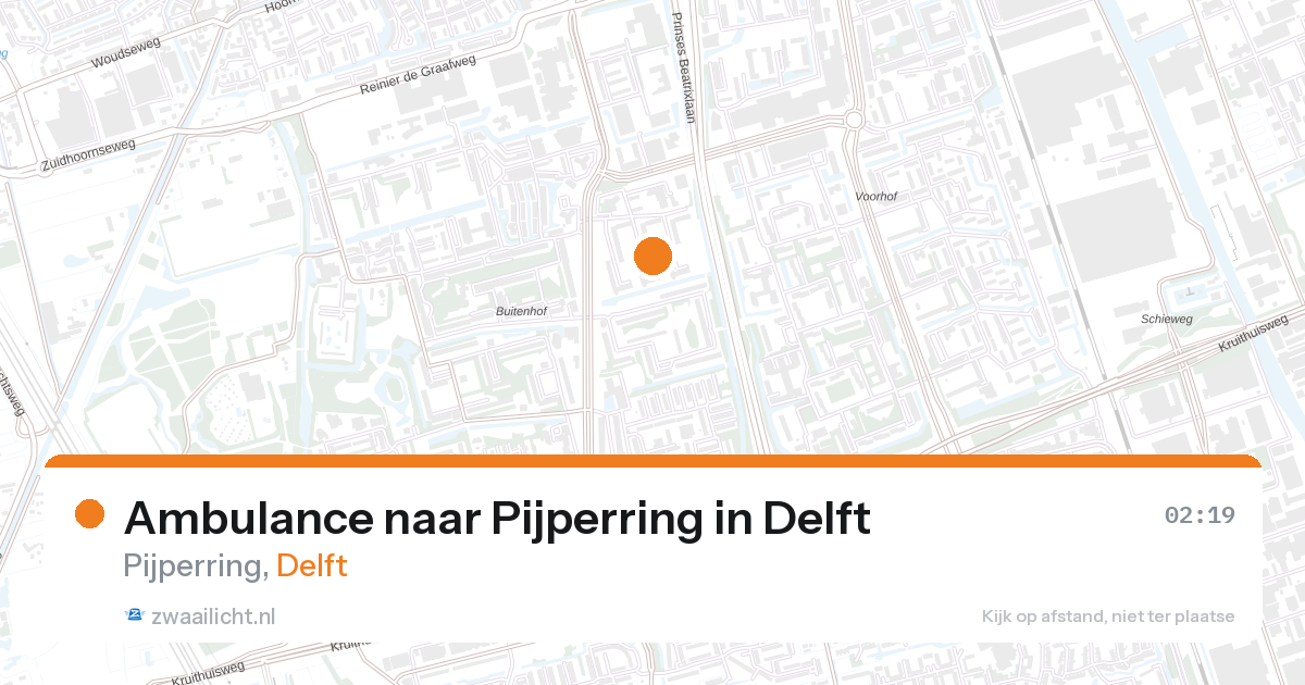 Ambulance naar Pijperring in Delft — 28 aug 2026
