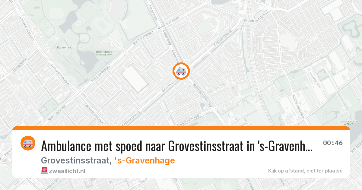 Ambulance met spoed naar Grovestinsstraat in 's-Gravenhage — 8 apr 2026