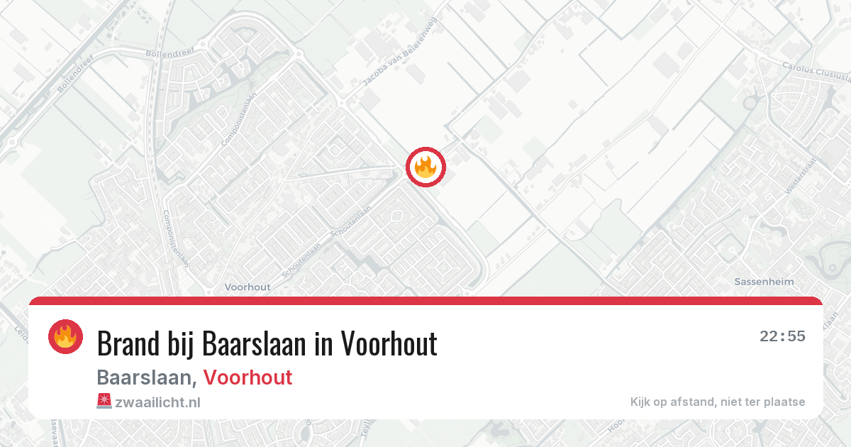 Brand bij Baarslaan in Voorhout — 28 jul 2026