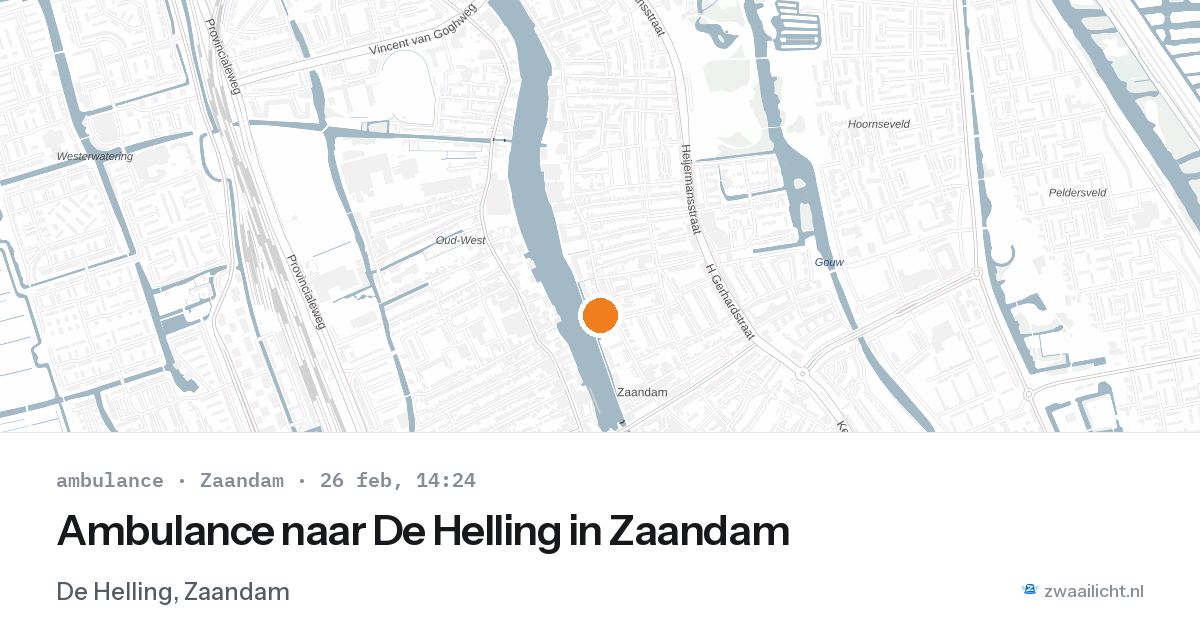 Ambulance naar De Helling in Zaandam — 26 feb 2026