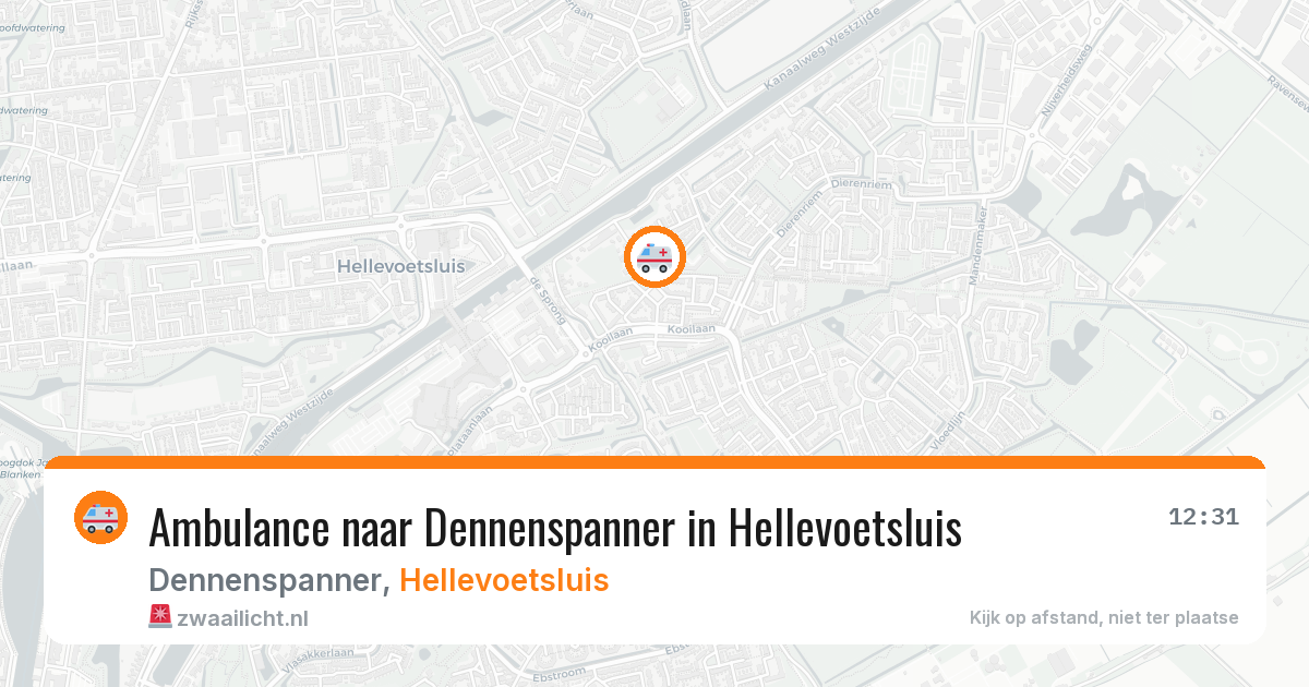 Ambulance naar Dennenspanner in Hellevoetsluis — 13 aug 2026