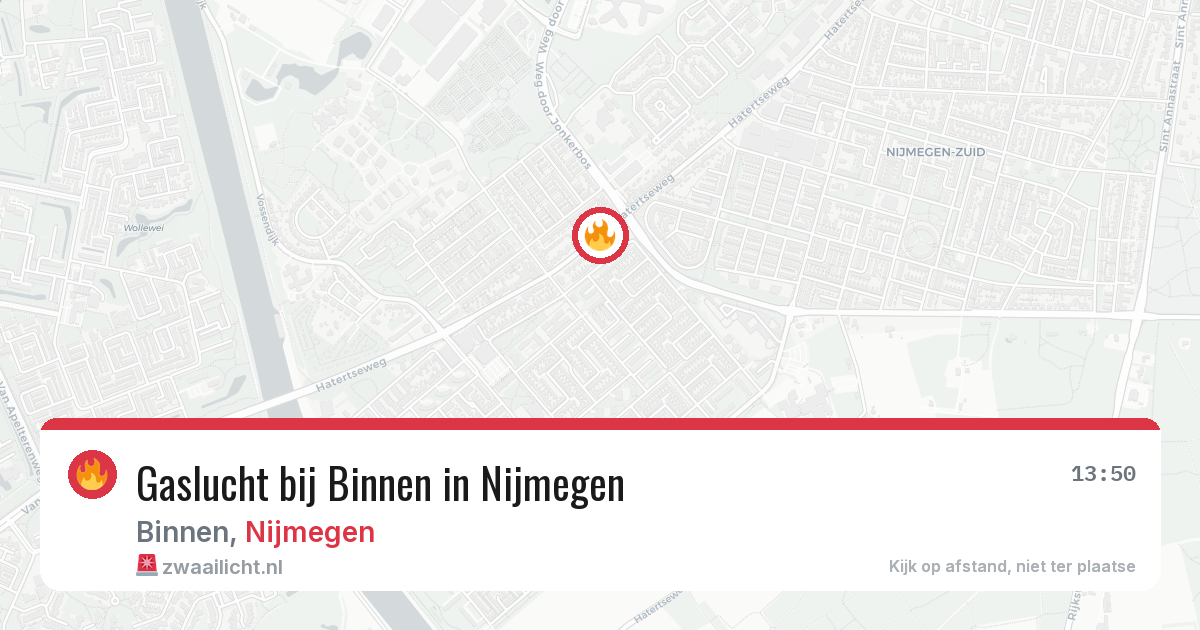 Gaslucht bij Binnen in Nijmegen — 23 jul 2026