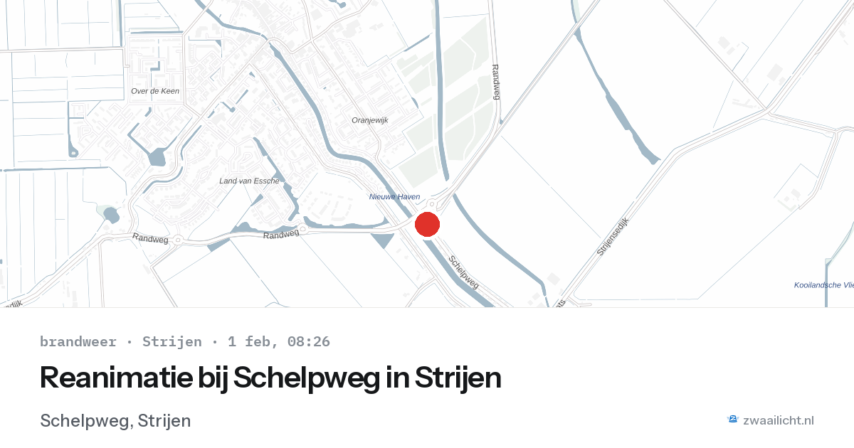 Reanimatie bij Schelpweg in Strijen — 1 feb 2026