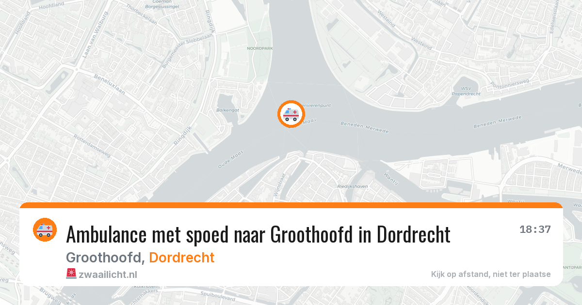 Ambulance met spoed naar Groothoofd in Dordrecht — 26 mei 2026