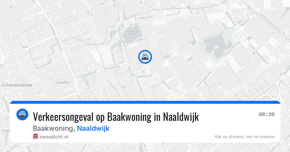Verkeersongeval op Baakwoning in Naaldwijk — 17 apr 2026