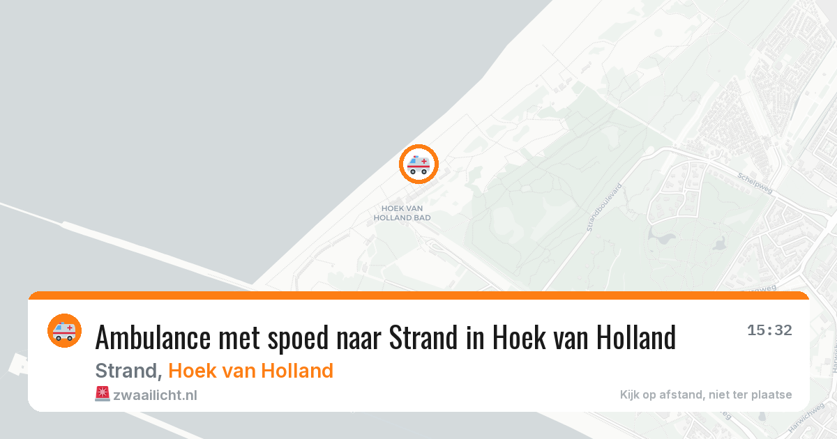 Ambulance met spoed naar Strand in Hoek van Holland — 28 jul 2026