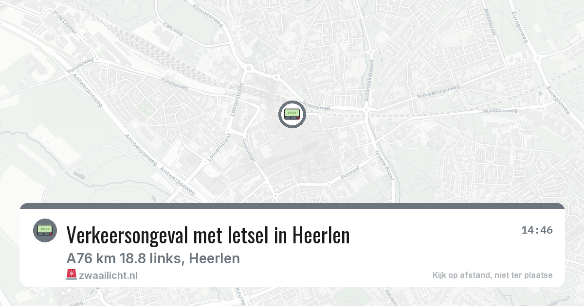 Verkeersongeval met letsel in Heerlen — 8 jul 2026