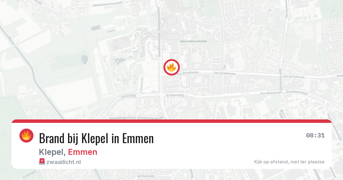 Brand bij Klepel in Emmen — 4 jul 2026