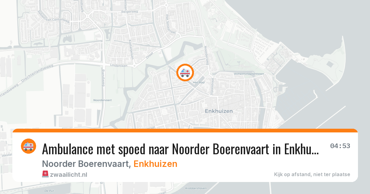Ambulance met spoed naar Noorder Boerenvaart in Enkhuizen — 19 apr 2026