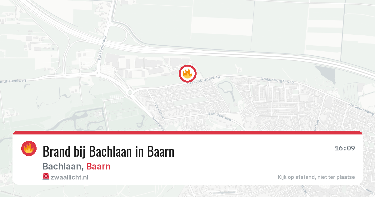 Brand bij Bachlaan in Baarn — 30 apr 2026