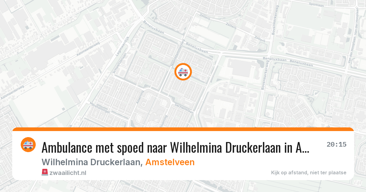 Ambulance met spoed naar Wilhelmina Druckerlaan in Amstelveen — 30 jul 2026