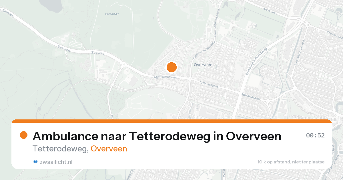 Ambulance naar Tetterodeweg in Overveen — 30 mei 2026