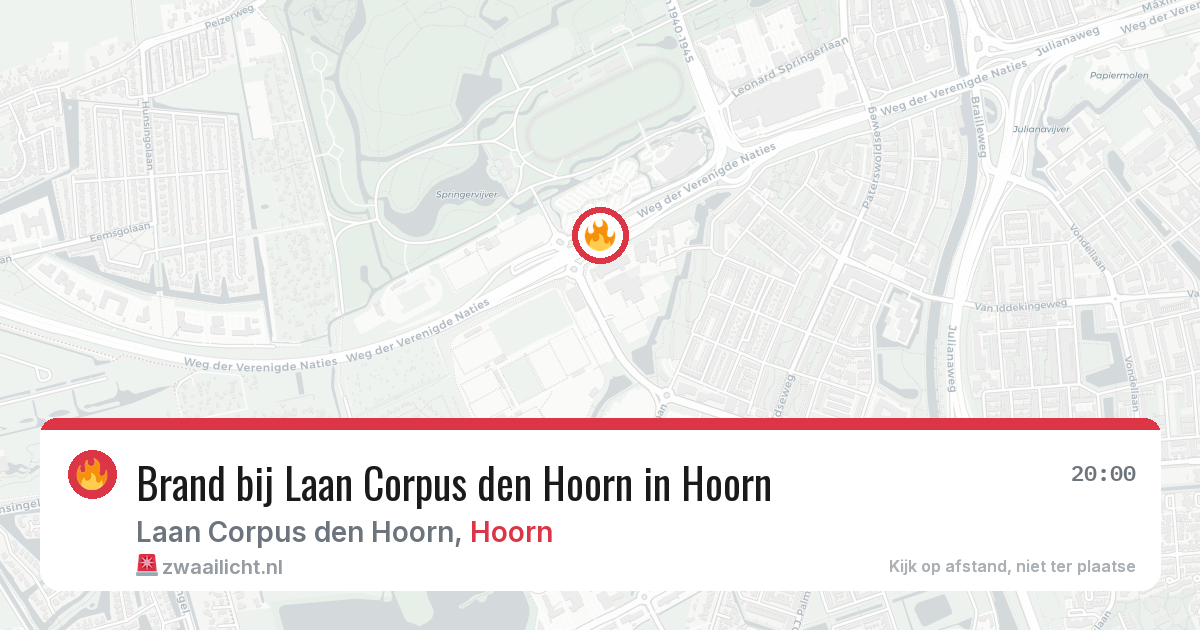 Brand bij Laan Corpus den Hoorn in Hoorn — 21 mei 2026