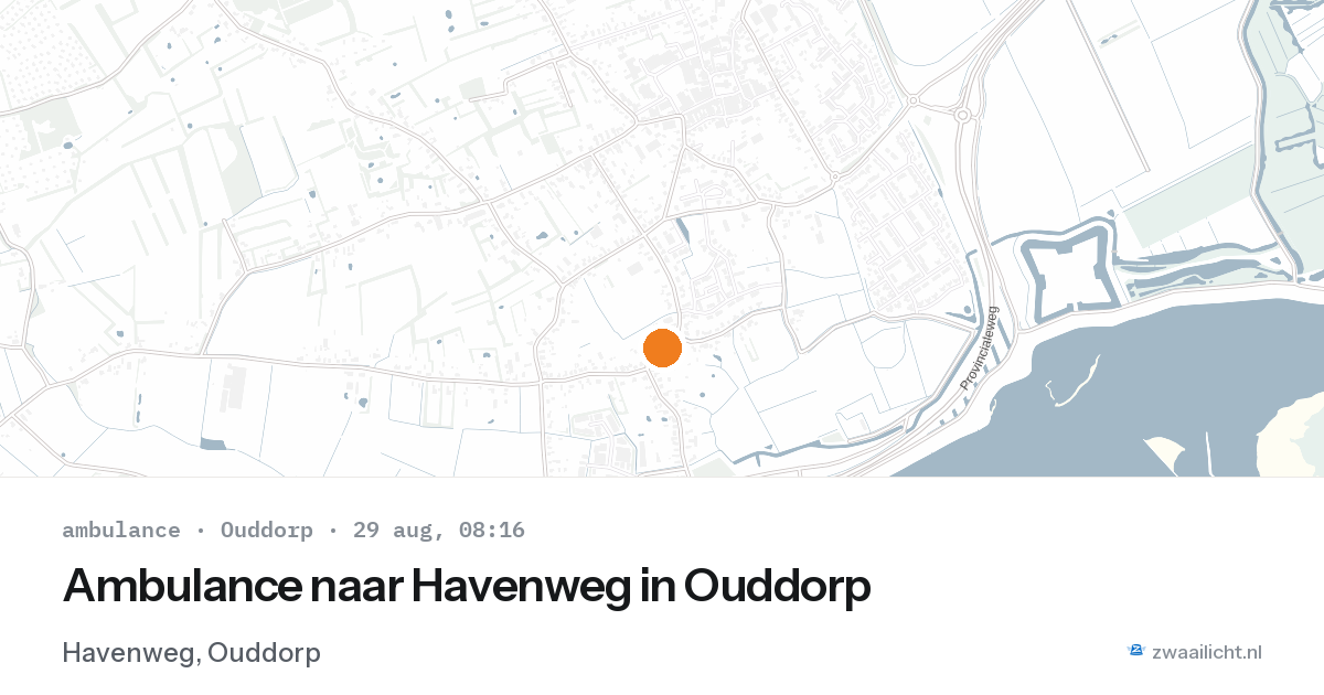 Ambulance naar Havenweg in Ouddorp — 29 aug 2026