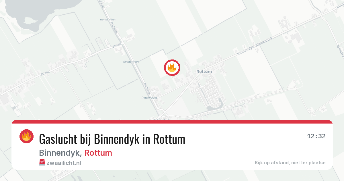 Gaslucht bij Binnendyk in Rottum — 24 feb 2026