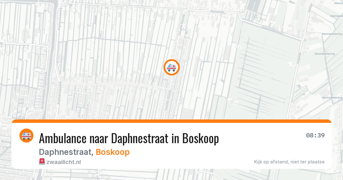 Ambulance naar Daphnestraat in Boskoop — 28 apr 2026