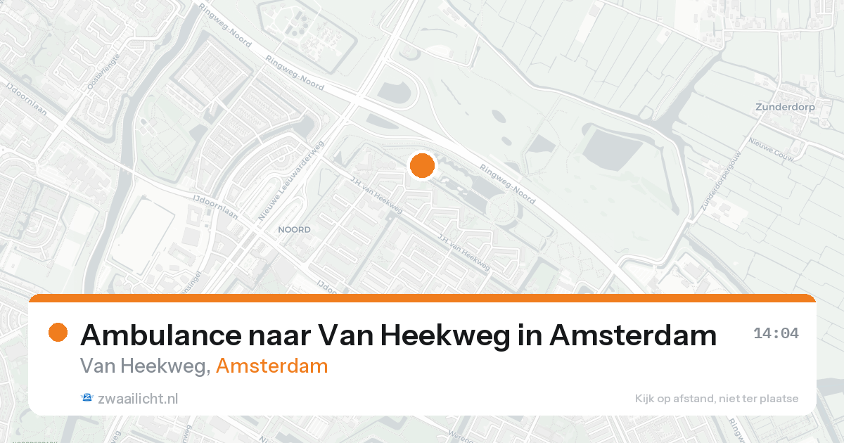 Ambulance naar Van Heekweg in Amsterdam — 25 aug 2026