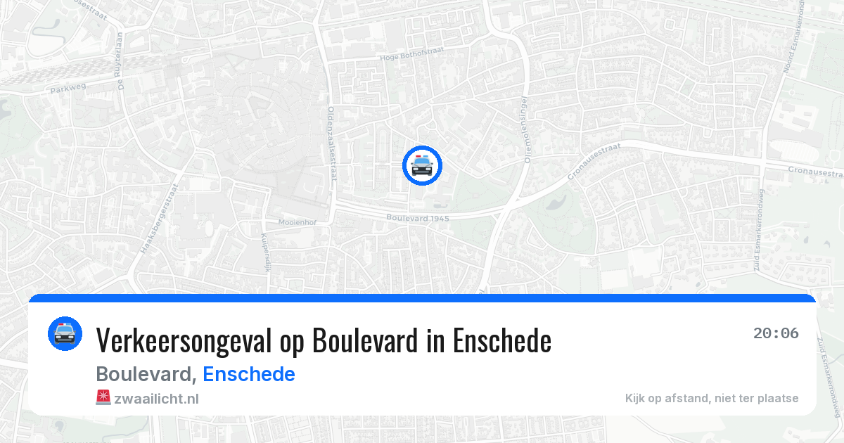 Verkeersongeval op Boulevard in Enschede — 4 jun 2026