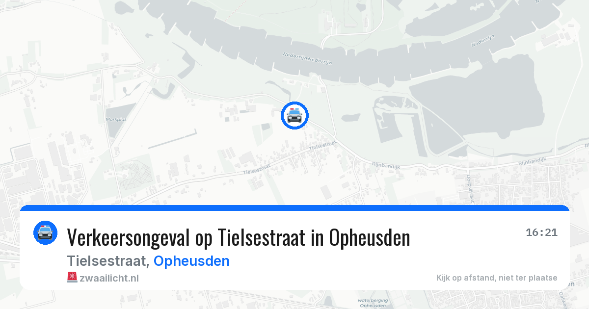 Verkeersongeval op Tielsestraat in Opheusden — 28 jun 2026