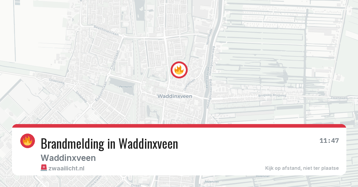 Brandmelding in Waddinxveen — 20 jun 2026