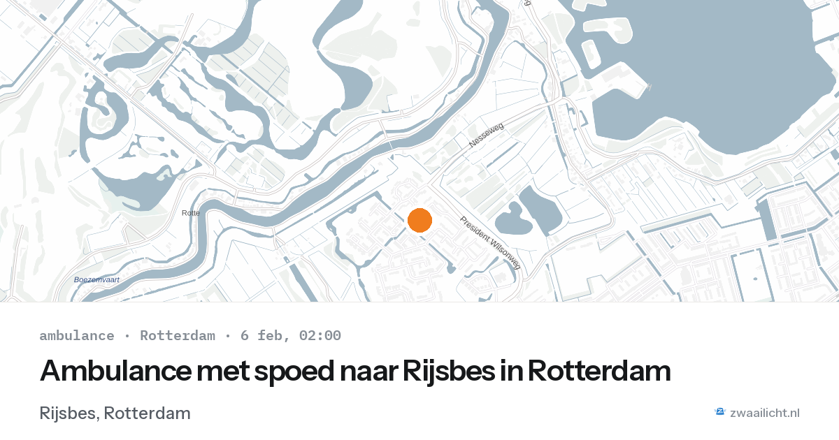 Ambulance met spoed naar Rijsbes in Rotterdam — 6 feb 2026