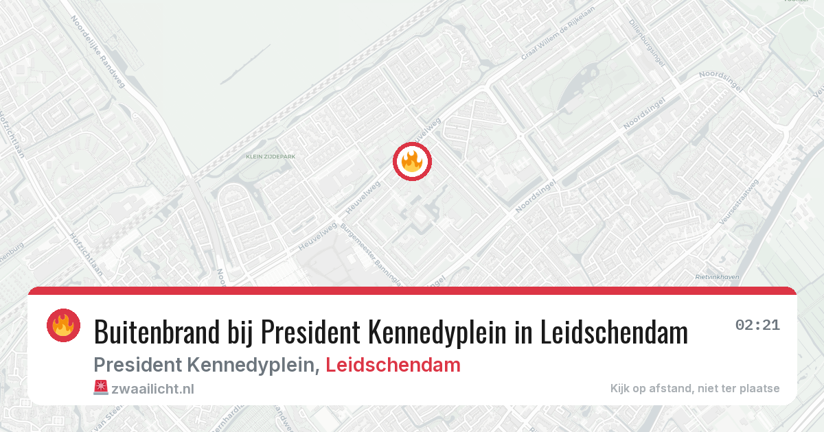 Buitenbrand bij President Kennedyplein in Leidschendam — 18 mrt 2026