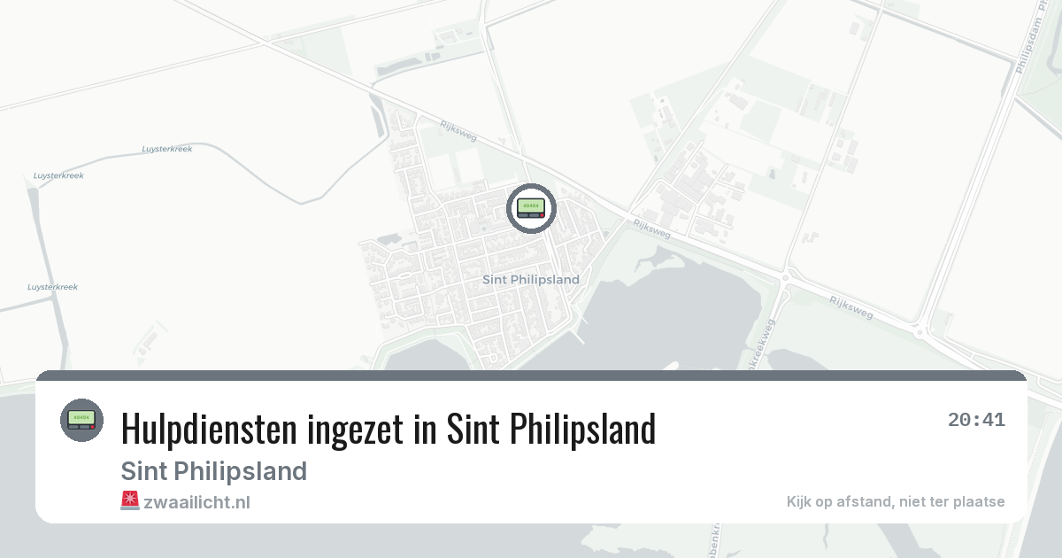 Hulpdiensten ingezet in Sint Philipsland — 24 mei 2026 | 🚨 Zwaailicht.nl