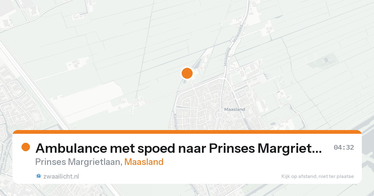 Ambulance met spoed naar Prinses Margrietlaan in Maasland — 18 aug 2026