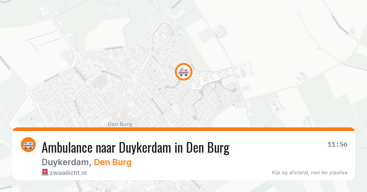 Ambulance naar Duykerdam in Den Burg — 9 jun 2026