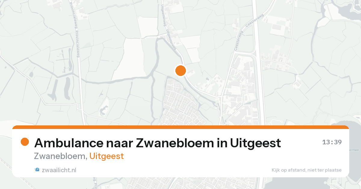 Ambulance naar Zwanebloem in Uitgeest — 18 mei 2026