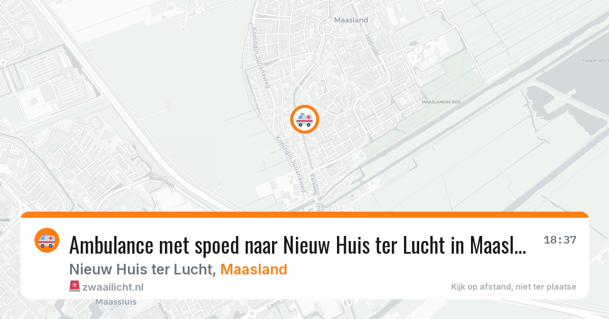 Ambulance met spoed naar Nieuw Huis ter Lucht in Maasland — 29 jan 2026