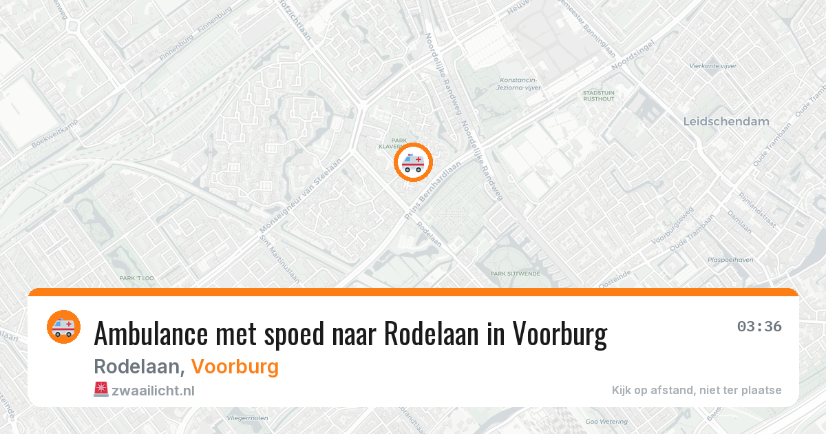 Ambulance met spoed naar Rodelaan in Voorburg — 1 mrt 2026