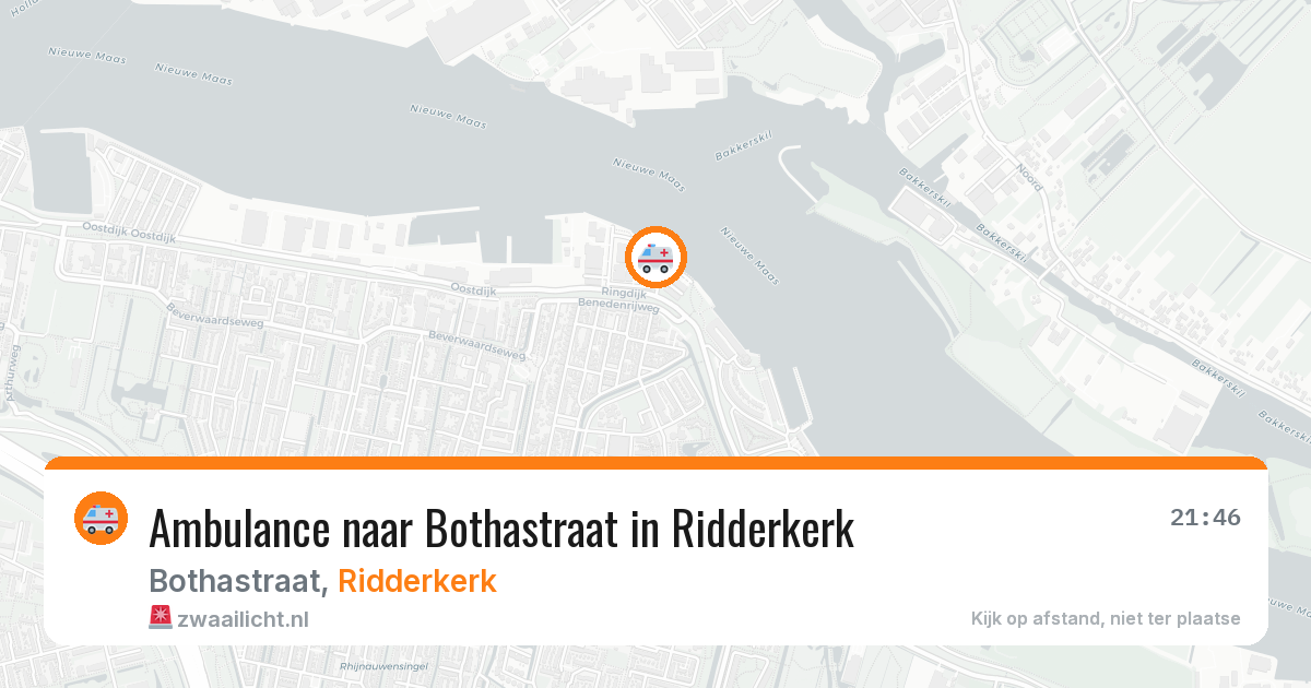 Ambulance naar Bothastraat in Ridderkerk — 1 mei 2026