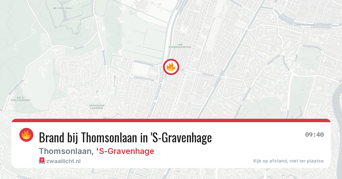 Brand bij Thomsonlaan in 'S-Gravenhage — 1 apr 2026