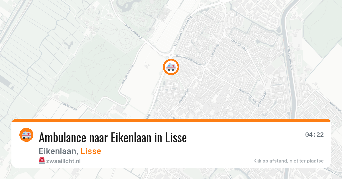 Ambulance naar Eikenlaan in Lisse — 3 aug 2026