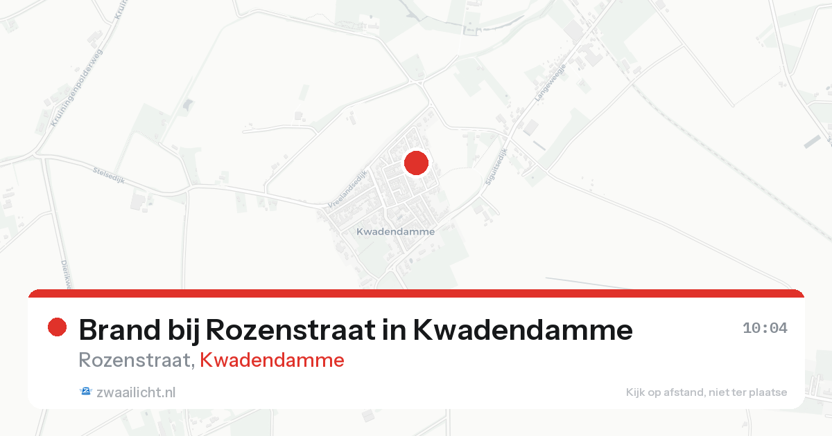 Brand bij Rozenstraat in Kwadendamme — 17 aug 2026