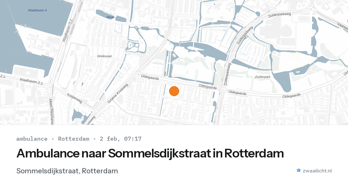 Ambulance naar Sommelsdijkstraat in Rotterdam — 2 feb 2026