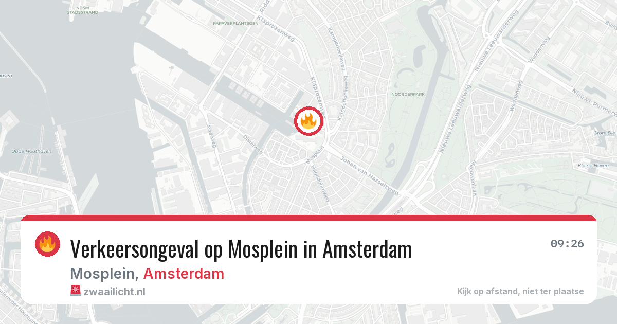 Verkeersongeval op Mosplein in Amsterdam — 6 jul 2026