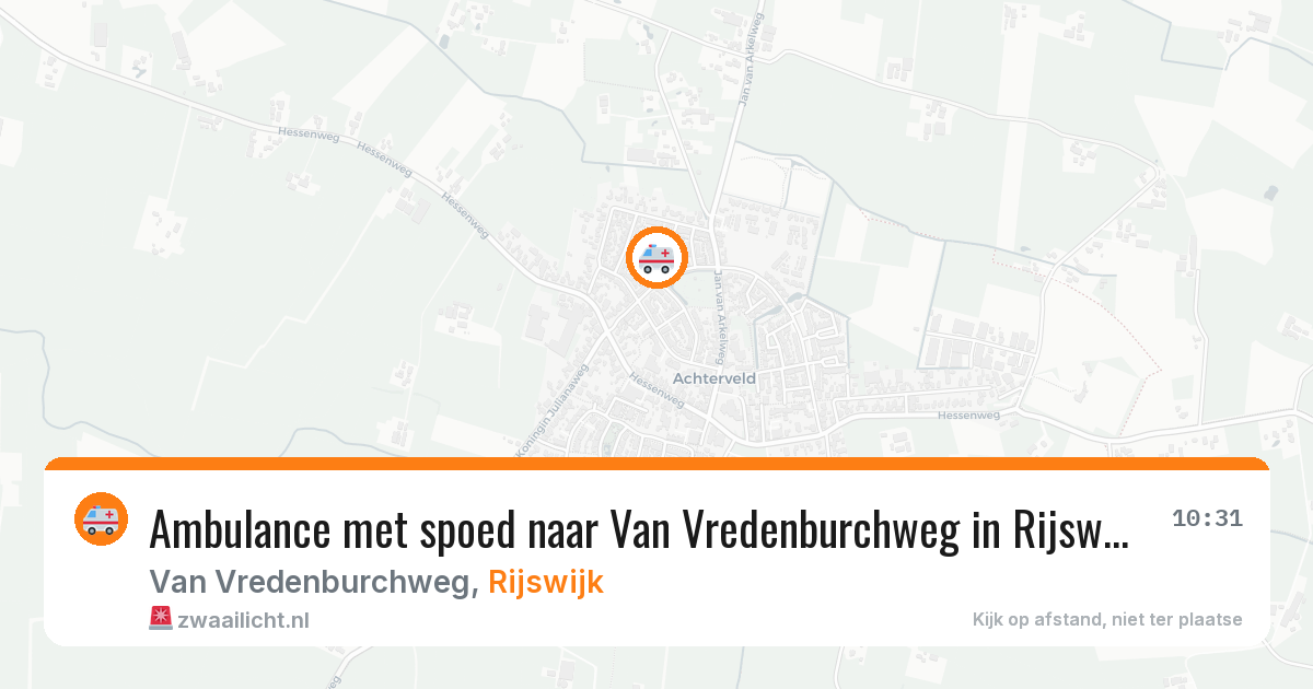Ambulance met spoed naar Van Vredenburchweg in Rijswijk — 19 jan 2026