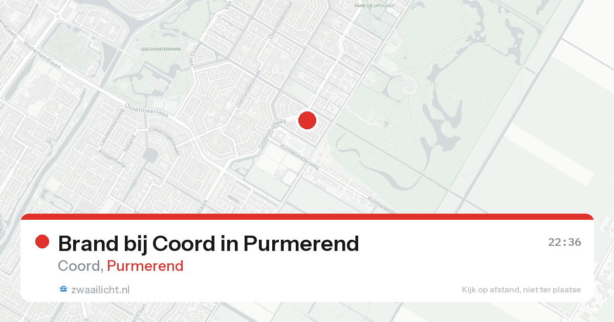 Brand bij Coord in Purmerend — 3 mei 2026