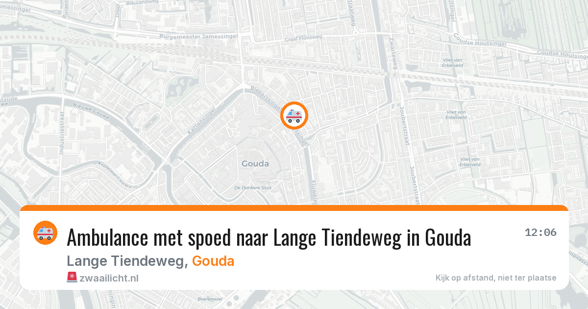 Ambulance met spoed naar Lange Tiendeweg in Gouda — 5 jun 2026