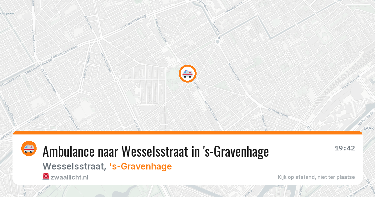 Ambulance naar Wesselsstraat in 's-Gravenhage — 7 aug 2026