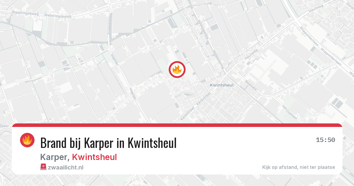 Brand bij Karper in Kwintsheul — 27 jun 2026