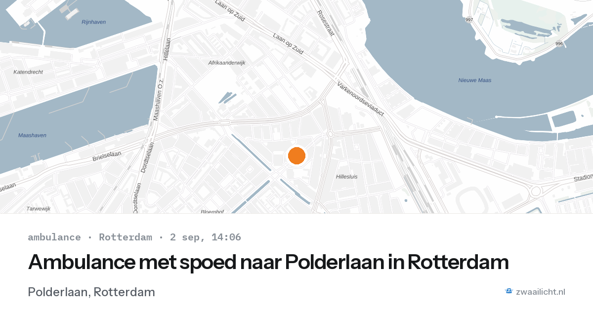 Ambulance met spoed naar Polderlaan in Rotterdam — 2 sep 2026