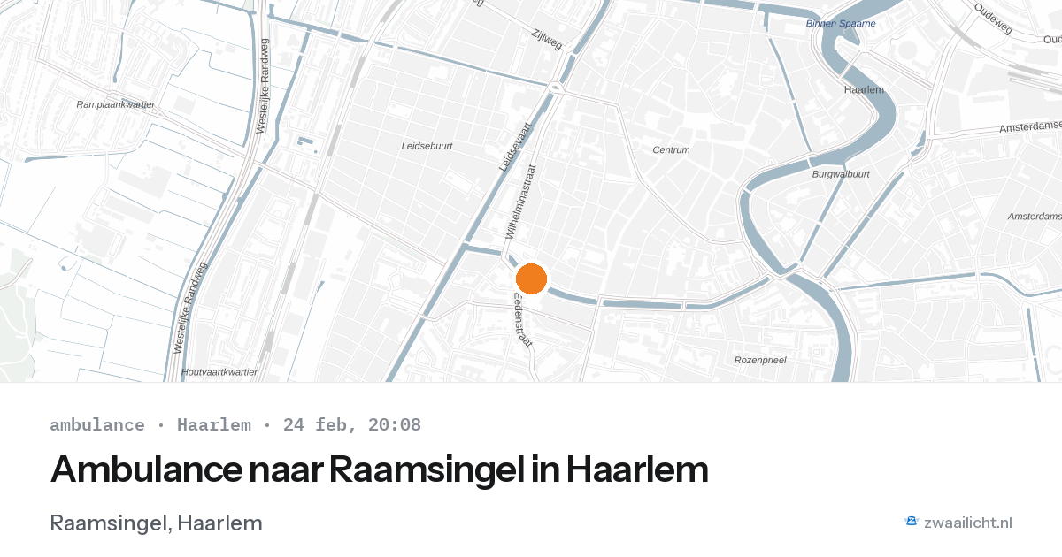Ambulance naar Raamsingel in Haarlem — 24 feb 2026