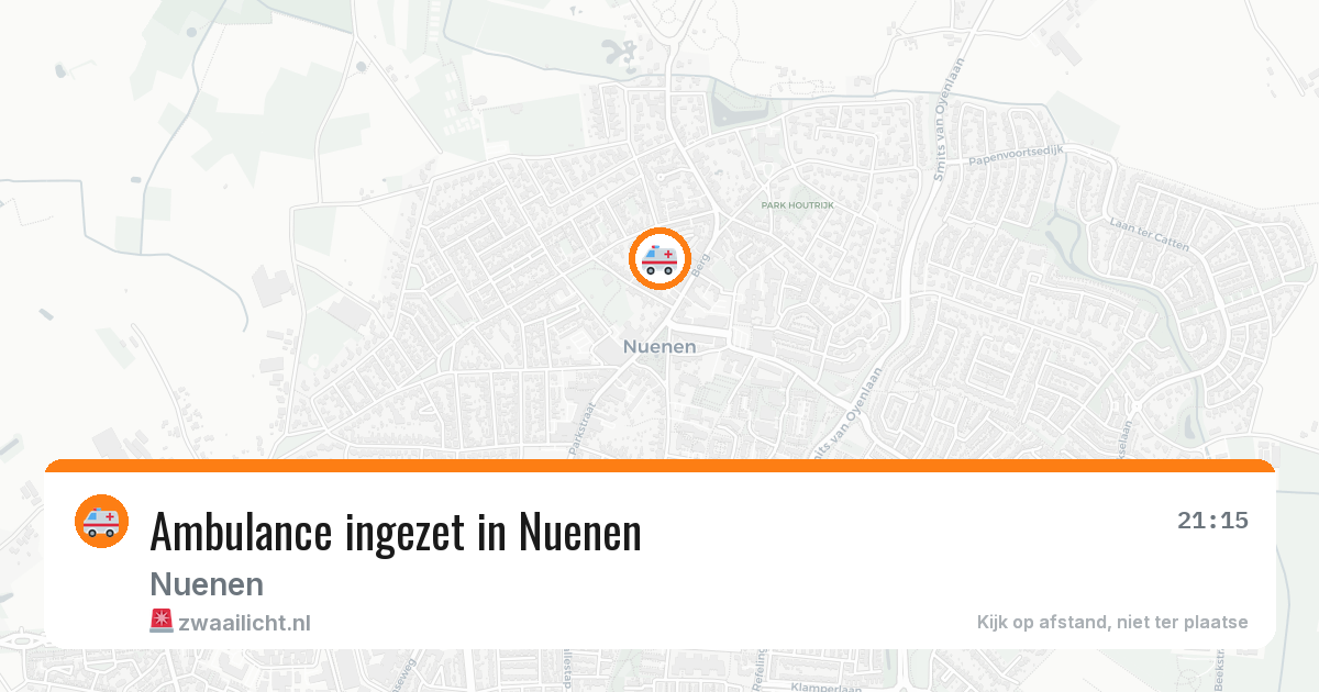 Ambulance ingezet in Nuenen — 21 apr 2026