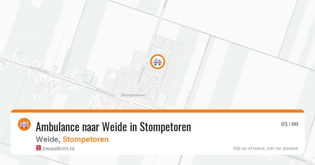 Ambulance naar Weide in Stompetoren — 20 jun 2026