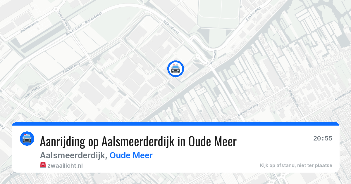 Aanrijding op Aalsmeerderdijk in Oude Meer — 26 jun 2026